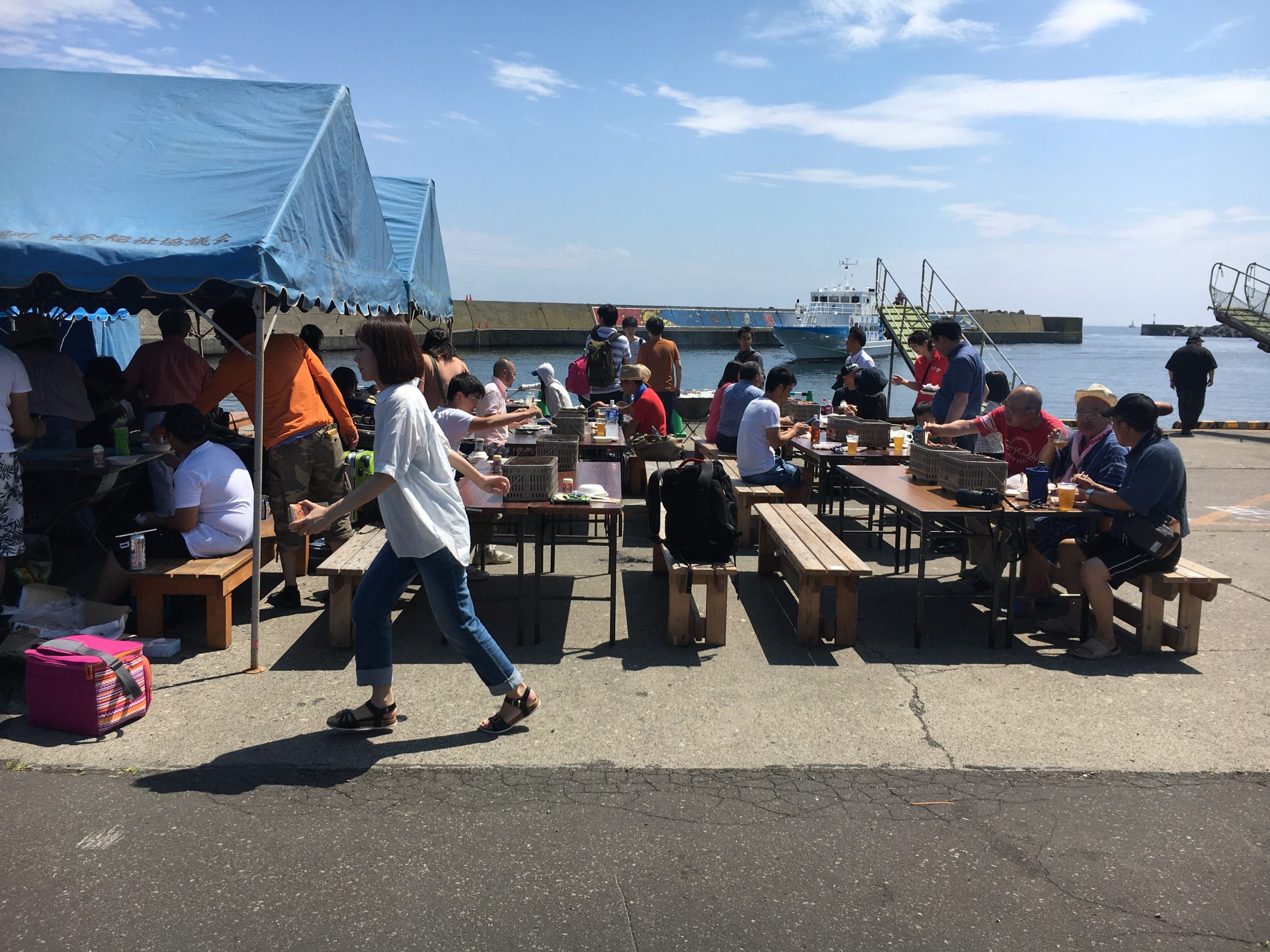 焼尻島の海と空を眺めてBBQ!!