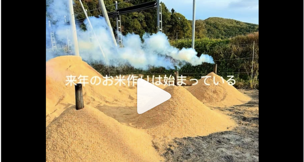 稲刈りが終わっと同時に来年にお米作り　※酒井ファーム