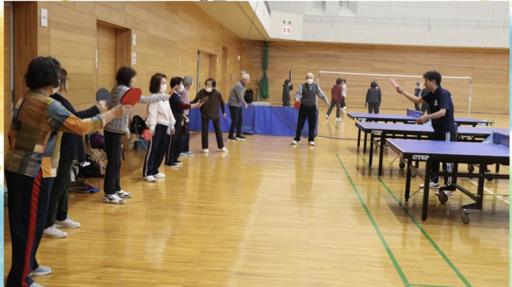 初心者向け卓球教室を行いました　@羽幌町地域おこし協力隊